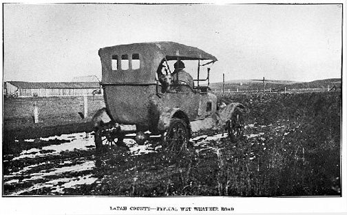 Image: 'Latah County -- Typical wet weather road.' Idaho Department of Public Works. Biennial Report for the period ending December 31st, 1920