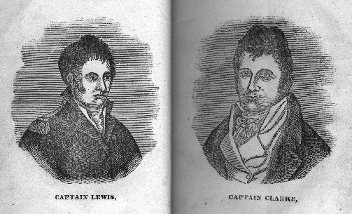 Illustration:  Captain Lewis & Captain Clarke.1840.