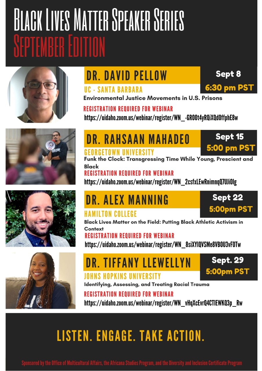 Black Lives Matter Speaker Series September Edition Black History at