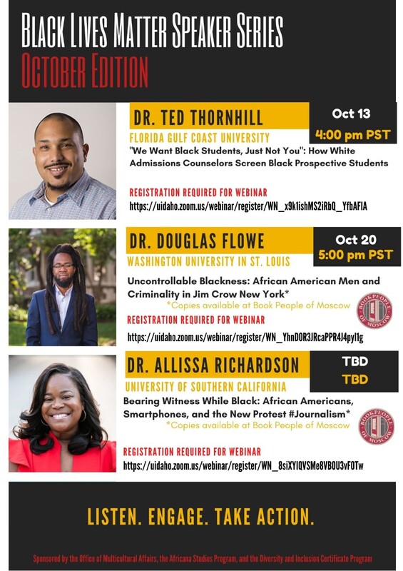 Black Lives Matter Speaker Series October Edition Black History at