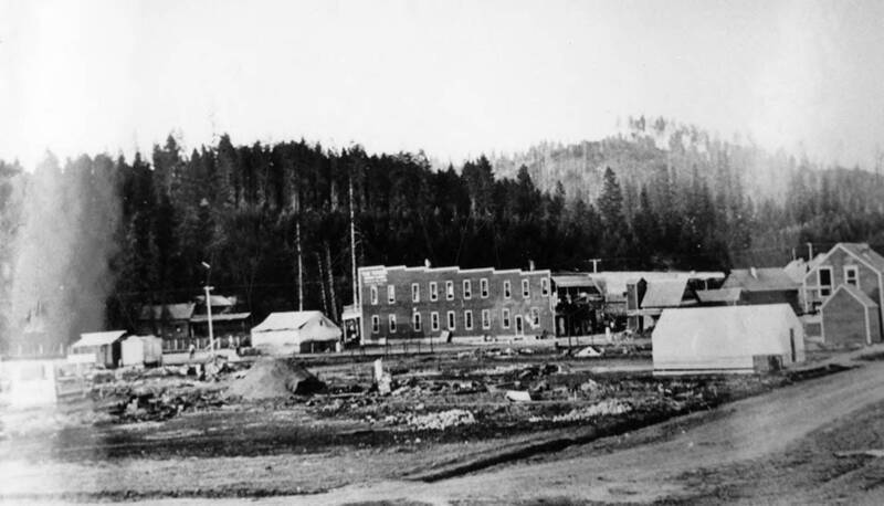 Clean up of burnt buildings and rubble after the Bovill fire.