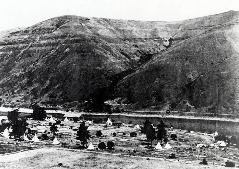 Panoramic view of Spalding, Idaho.