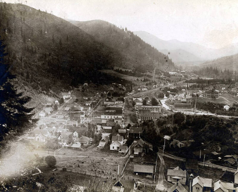Panoramic view of Mullan, Idaho.