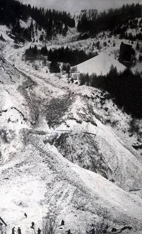 Snowslide. Mace, Idaho.