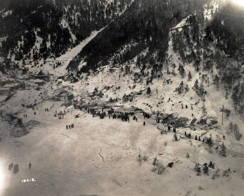 Digging out after the snowslide. Mace, Idaho.