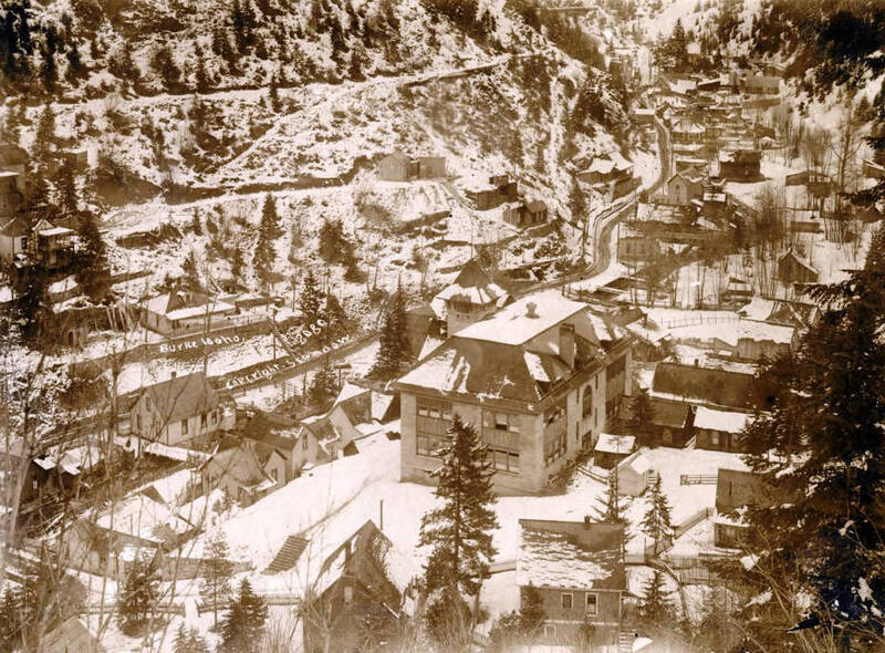 Looking down into Burke, Idaho.