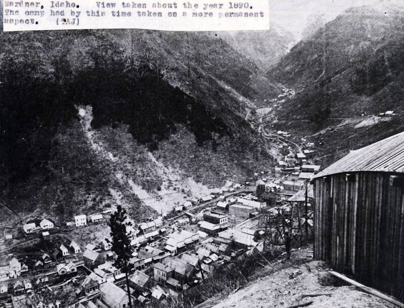Panoramic view of Wardner, Idaho.