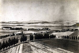 Shows agricultural plots on campus