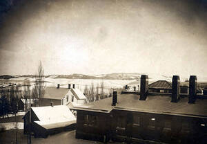 Panoramic view looking southeast from Morrill Hall of Moscow, Idaho.
