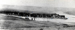 Taken from north side of Clearwater and showing confluence of the Snake and Clearwater Rivers. Buildings identified on back of mount