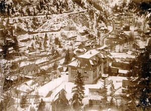 Looking down into Burke, Idaho.