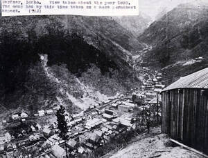 Panoramic view of Wardner, Idaho.
