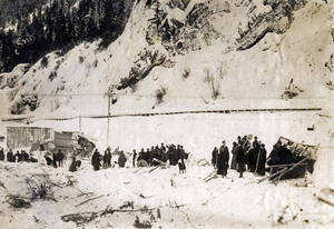 Damage from the snowslide. Mace, Idaho.