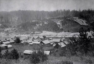 Panoramic view of Pierce, Idaho.