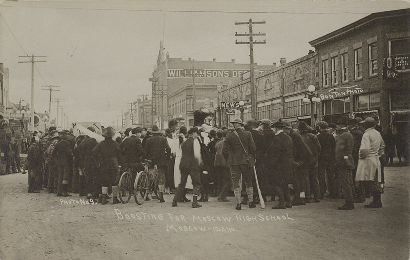 Postcard of the Moscow High School booster club.