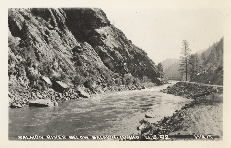 Salmon River below Salmon, Idaho. Shows U.S. 93.