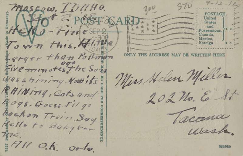 Campus of the University of Idaho, showing the Metallurgical and Agricultural Buildings, also Assay Laboratory.