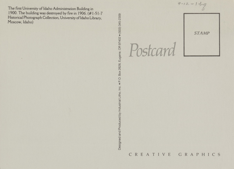 First Administration Building. University of Idaho.