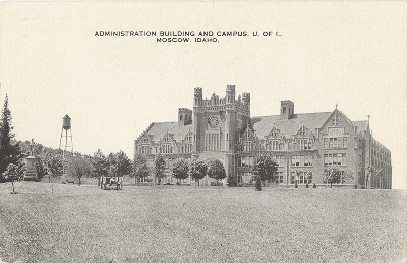 Administration Building and campus. University of Idaho.
