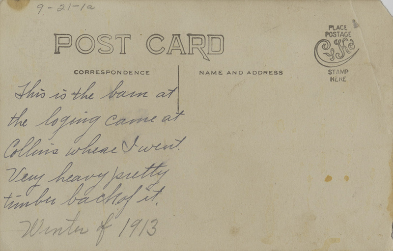 Logging camp, Collins, Idaho.