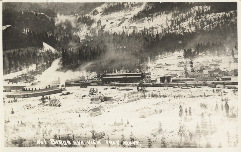 Postcard of Troy, Montana.
