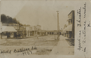 Postcard of a street in Culdesac, Idaho.