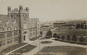 Postcard of the Administration building on the University of Idaho campus in Moscow, Idaho.