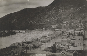Postcard of the town of Trail, British Columbia, Canada.