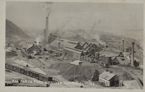 Postcard of an ore smelter in Northport, Washington.