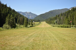 View of Goat Mountain from the northern end of the Big Creek airstrip