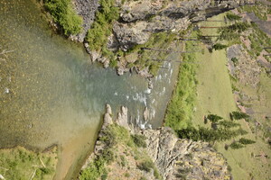 Looking down on Coxey Hole on Big Creek