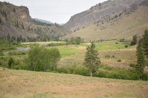 Looking west at Big Creek and the Cabin Creek meadows
