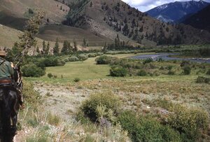 Ervin Bobo at the hay meadows of Cabin Creek