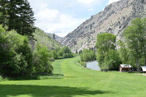 View of the landing strip at Taylor Wilderness Research Station, with Big Creek on the northern side