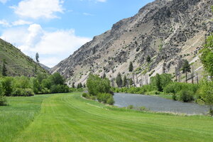 View of the landing strip at Taylor Wilderness Research Station, with Big Creek on the northern side