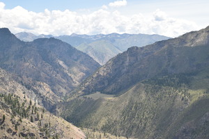 View of the Bighorn Crags, and Soldier Bar airstrip