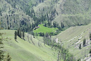 View of Taylor Wilderness Research Station from the Cliff Creek drainage