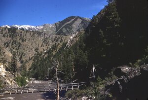 Pack bridge on the Middle Fork Salmon River, mouth of Big Creek