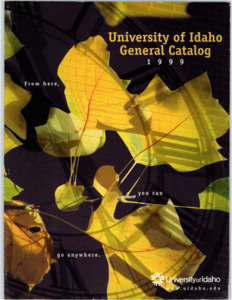 item thumbnail for University of Idaho General Catalog 1999