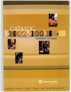 item thumbnail for University of Idaho Catalog 2002-2003