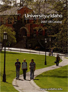 item thumbnail for University of Idaho Catalog 2007-2008