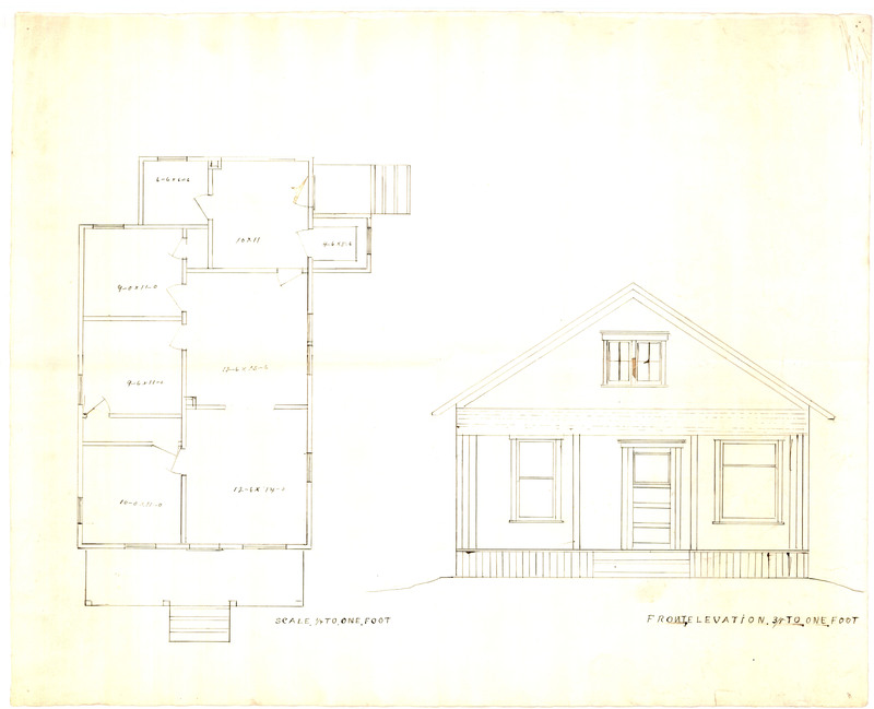 Beautiful cottage house front elevation cad drawing details dwg file   Cadbull