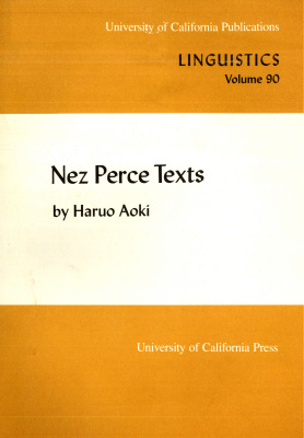 Nez Perce texts (book cover)