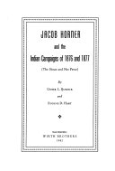 Jacob Horner and the Indian campaigns of 1876 and 1877 (book cover)