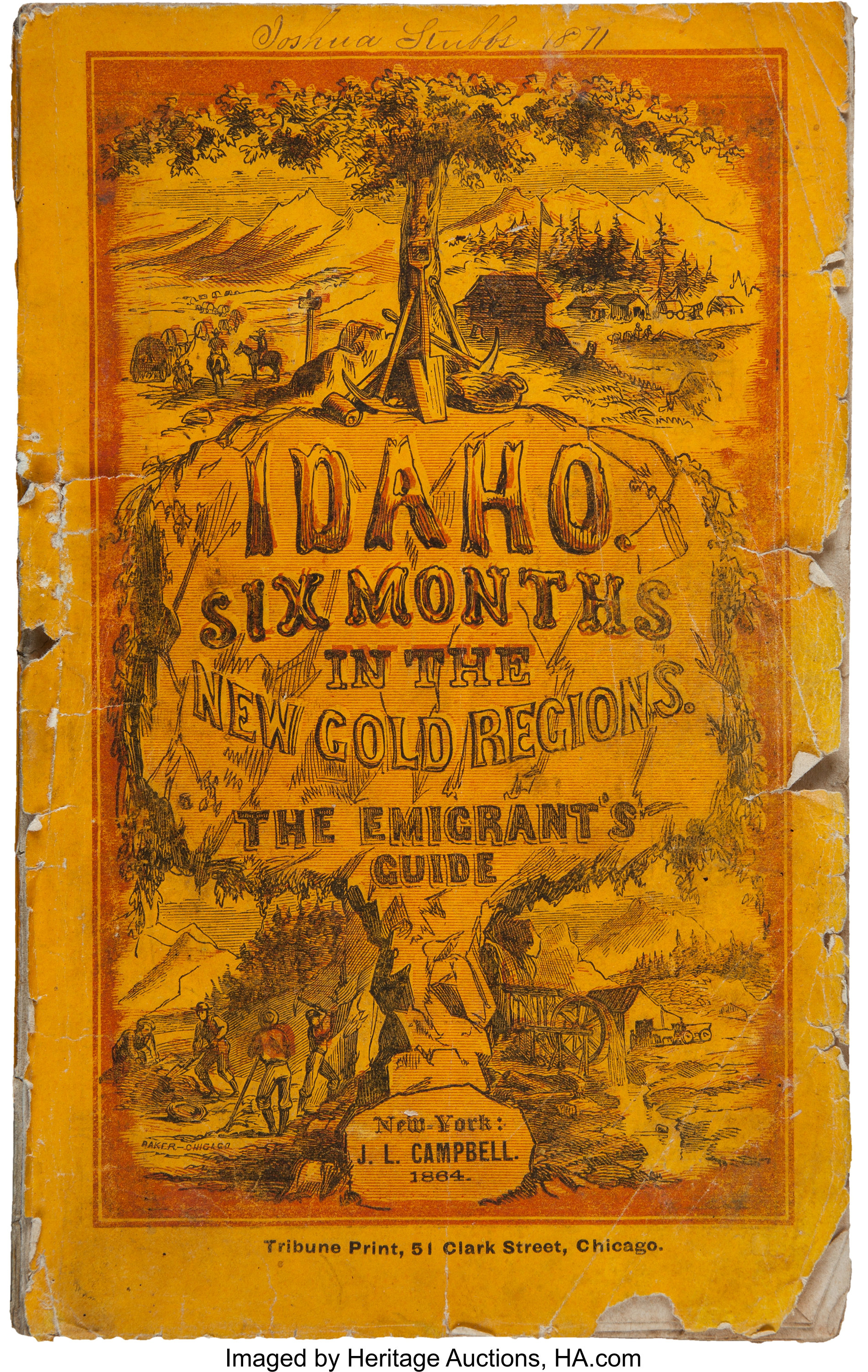Idaho: Six months in the new gold diggings. The emigrant's guide overland (book cover)