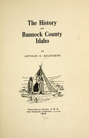 The history of Bannock County, Idaho (book cover)