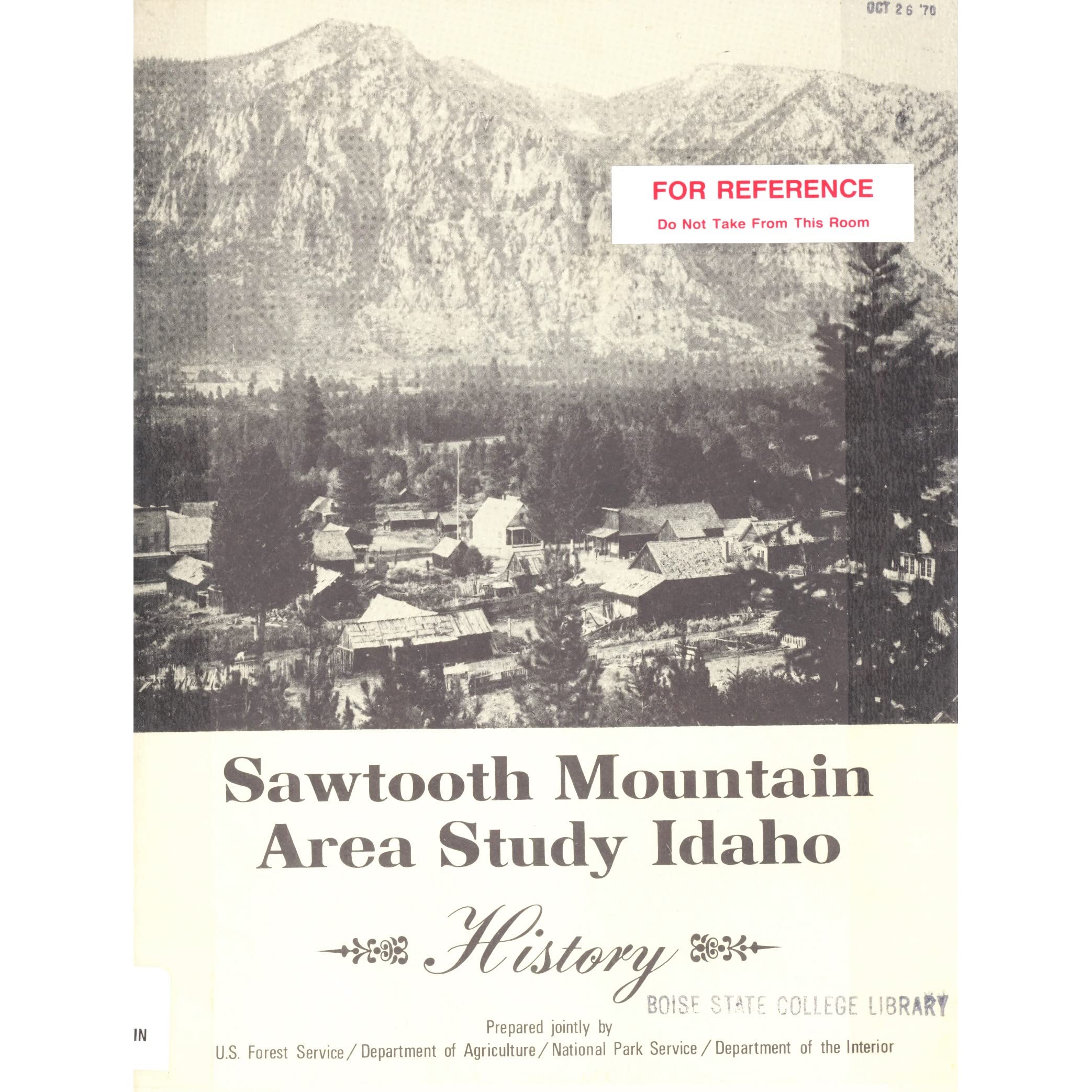 Sawtooth Mountain area study, Idaho (book cover)