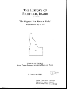 The history of Richfield, Idaho: The biggest little town in Idaho