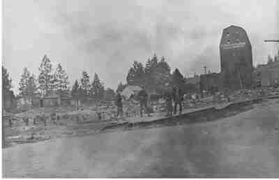 Main Street of Deary after fire