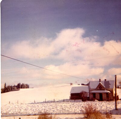 Orvik home on Big Bear Ridge in winter